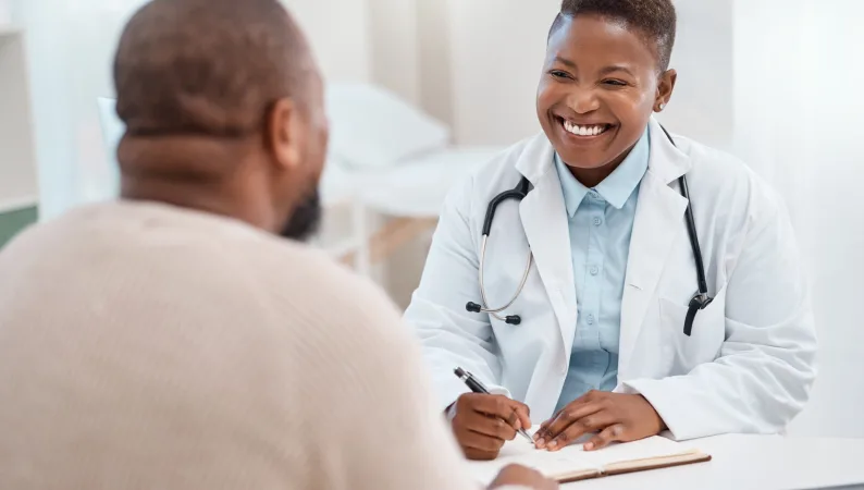 Equity Medical investigator meeting with a clinical trial participant